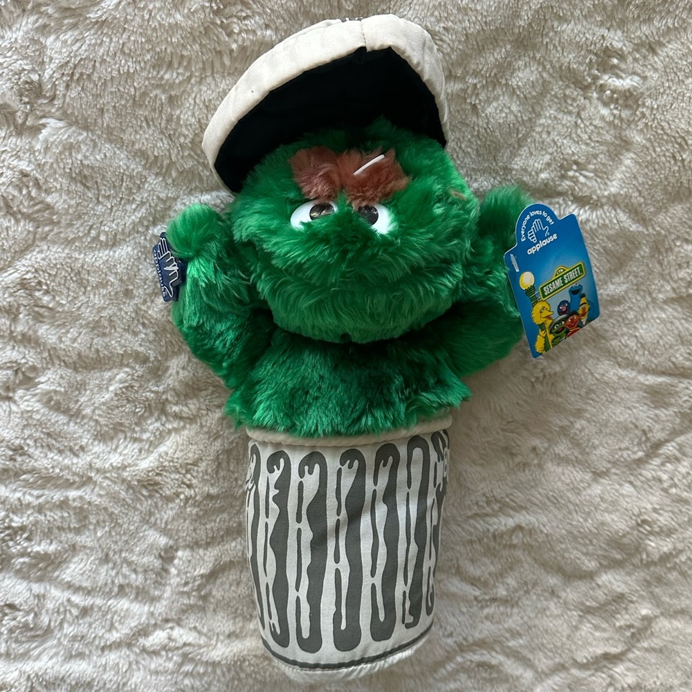 1989 Sesame Street Oscar the Grouch Plush #14315  Applause Vintage W/ Tags!